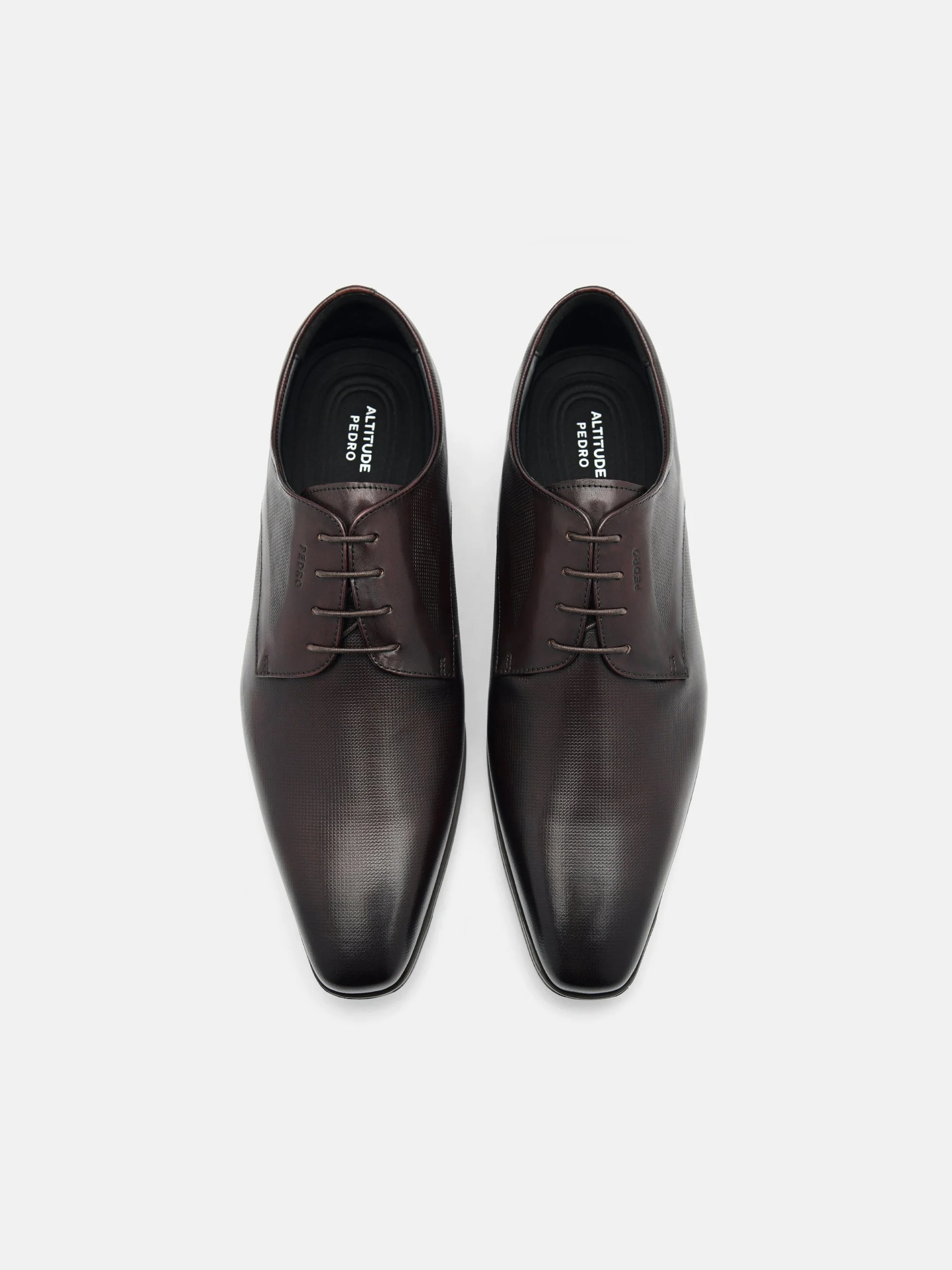 Altitude Lightweight Embossed Leather Derby Shoes - Image 4