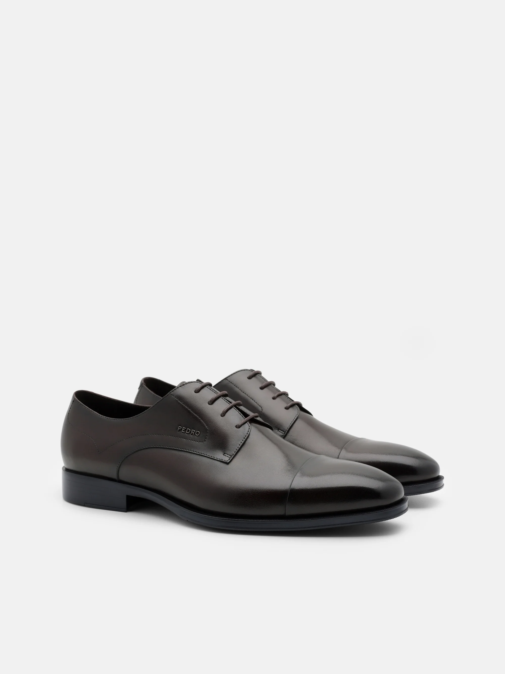 Leather Captoe Derby Shoes - Image 7
