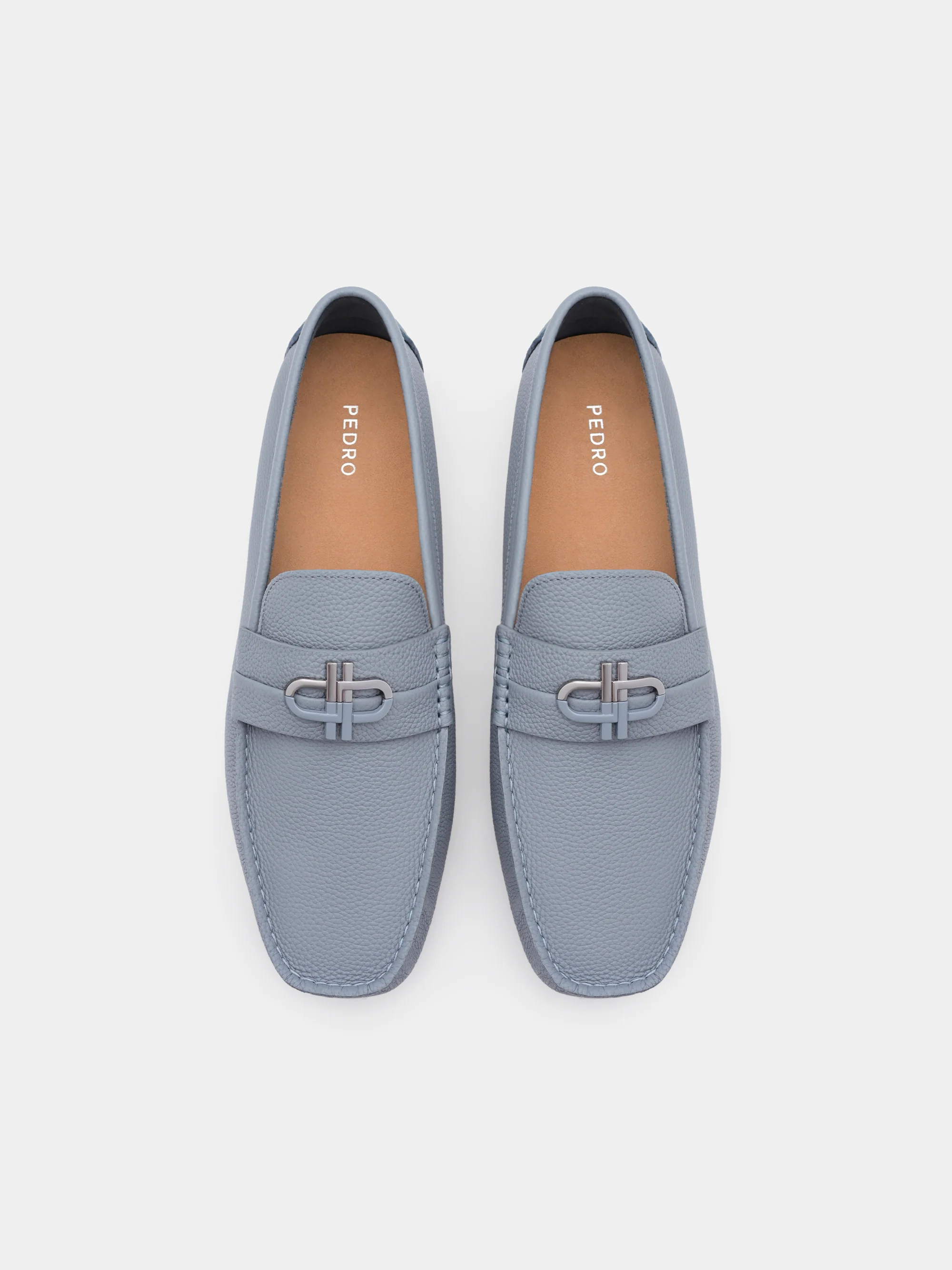 Embossed Leather Driving Shoes - Image 3