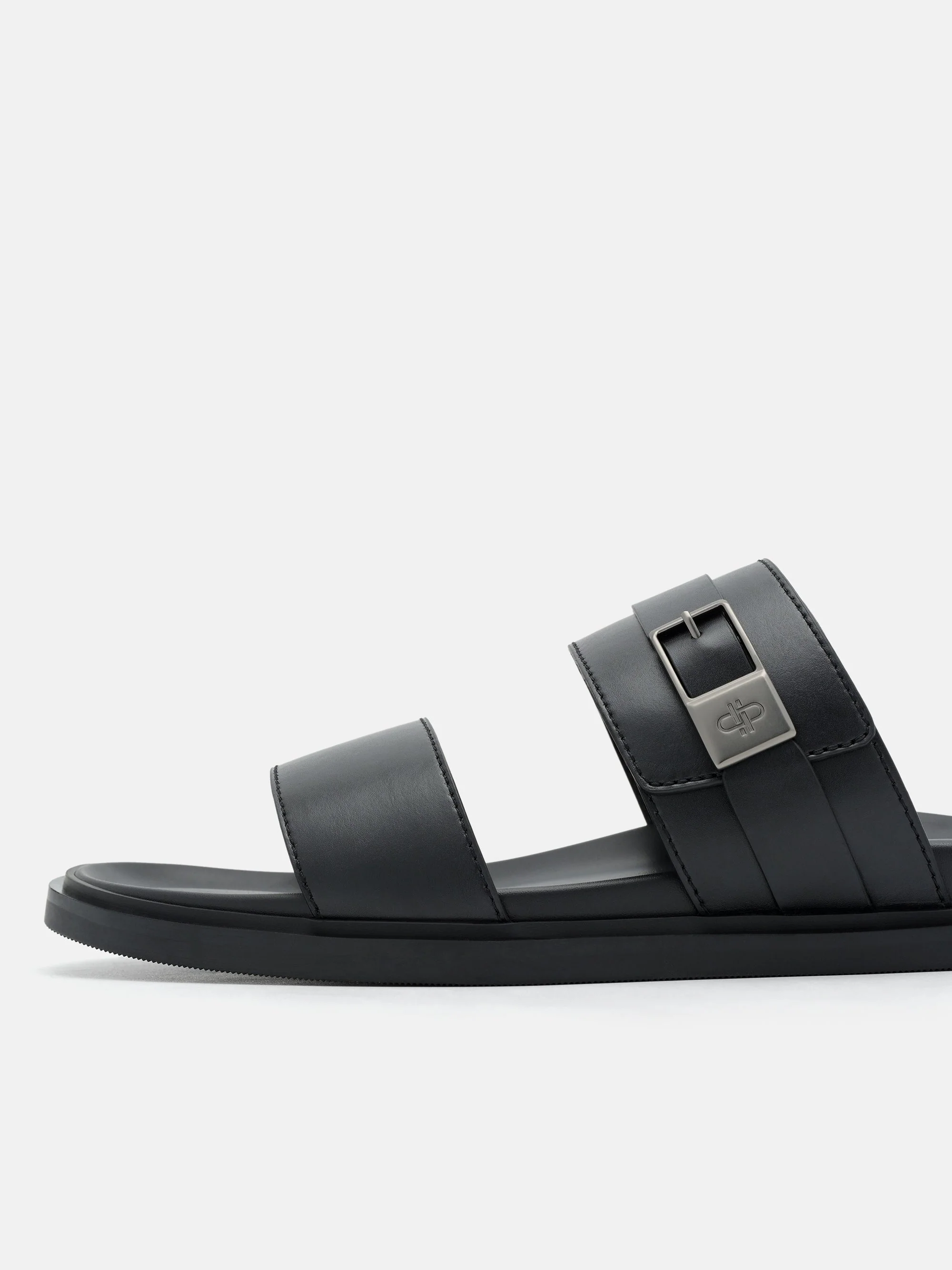Double Band Buckle Slide Sandals - Image 5