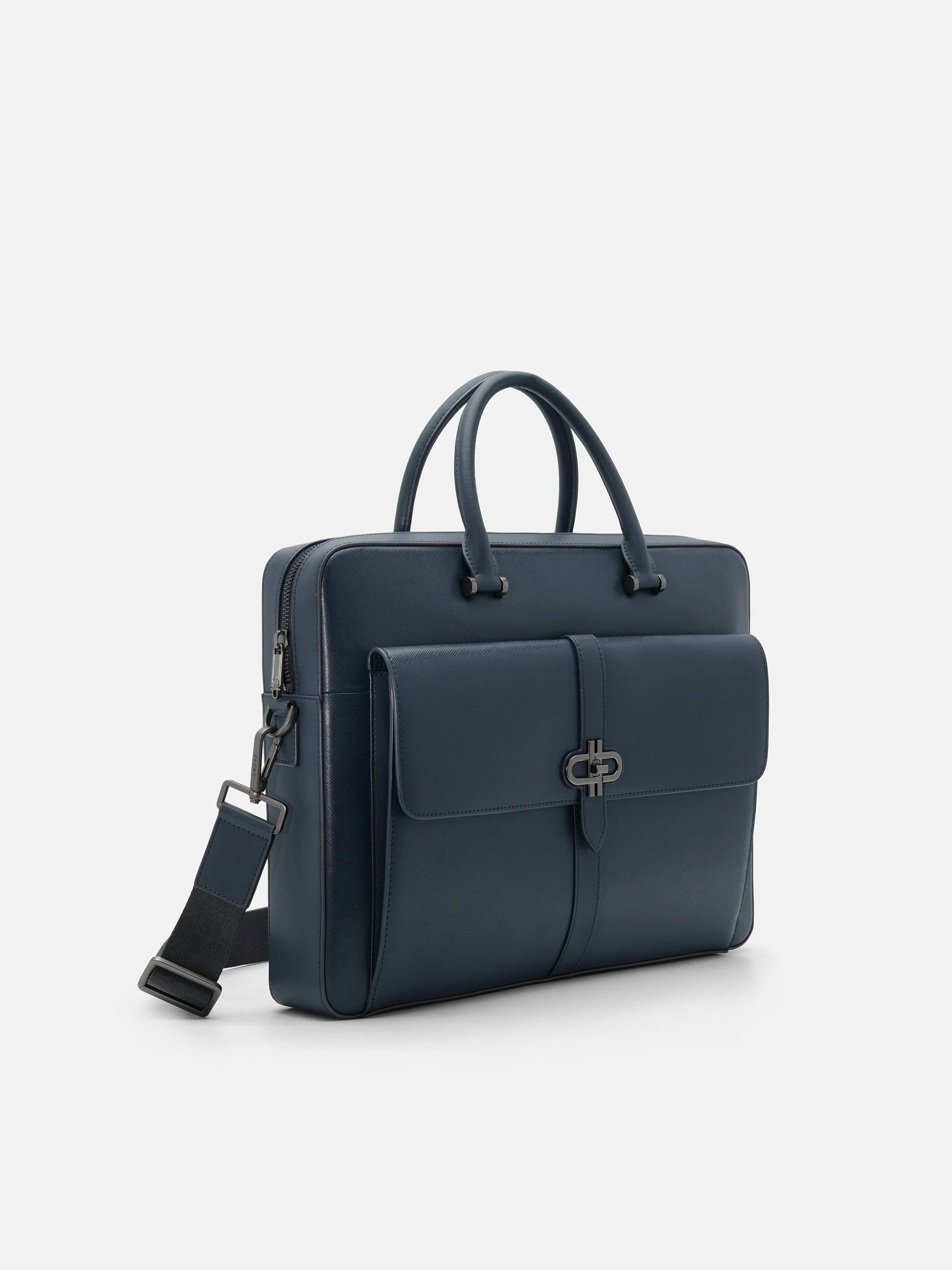 Saffiano Leather Briefcase - Image 11