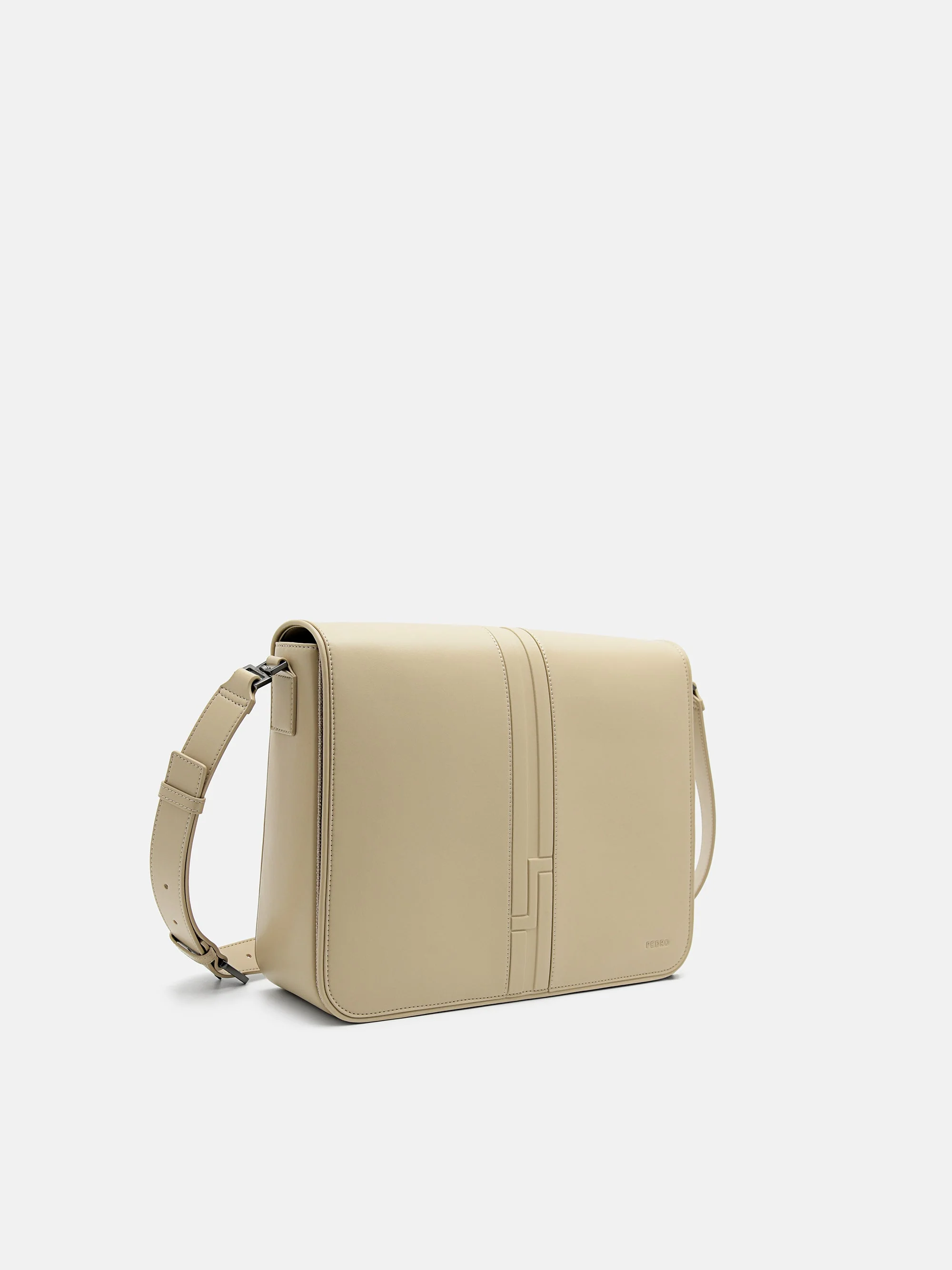 Textured Panel Messenger Bag - Image 2