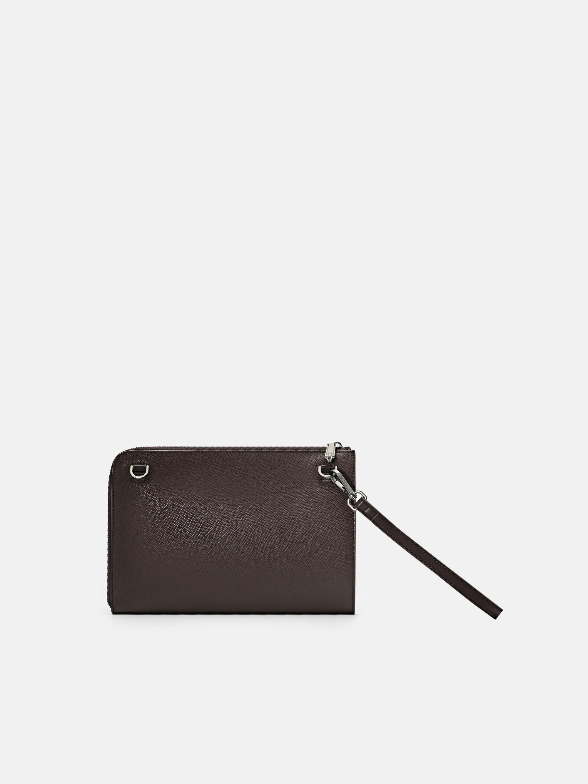 Embossed Leather Clutch Bag - Image 10