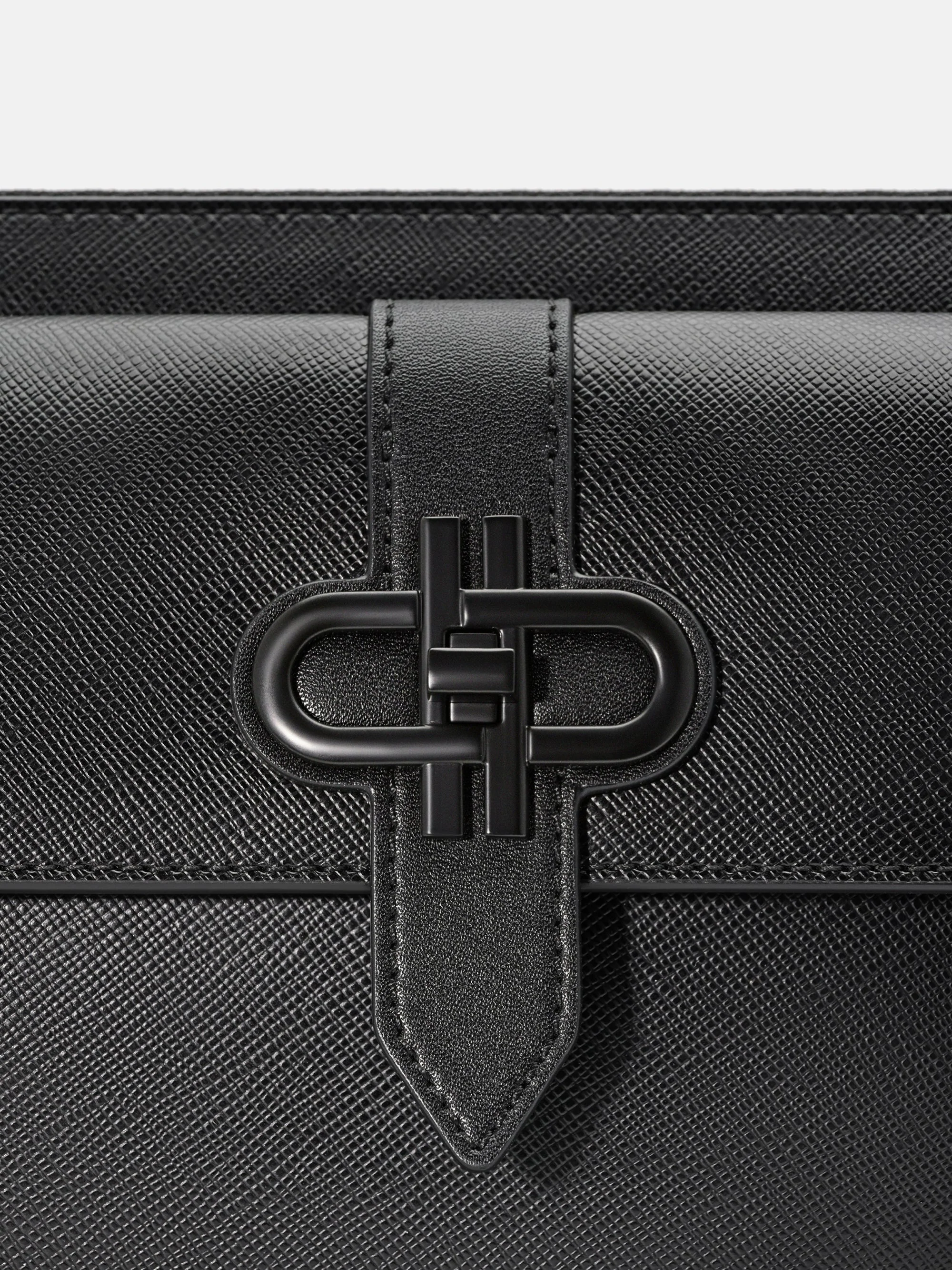 Embossed Leather Clutch Bag - Image 6