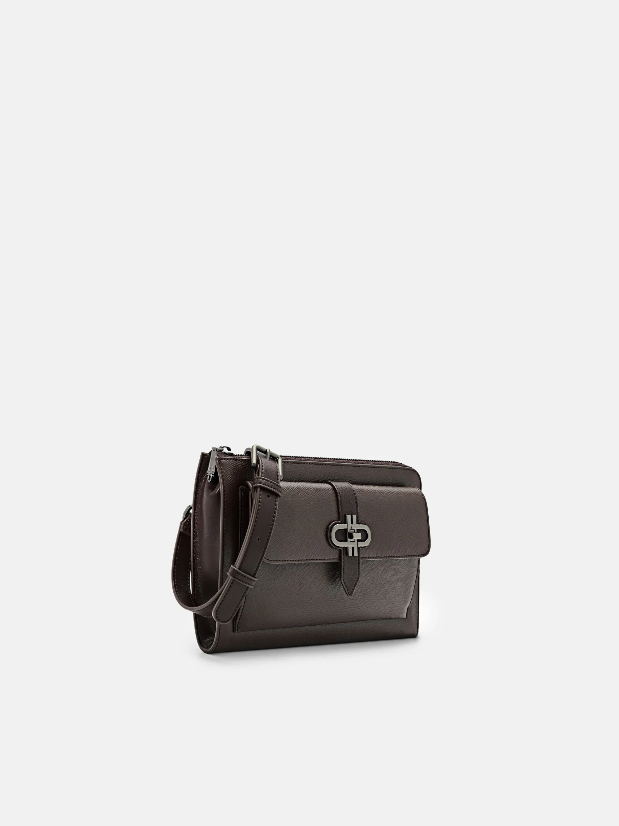 Embossed Leather Clutch Bag - Image 9