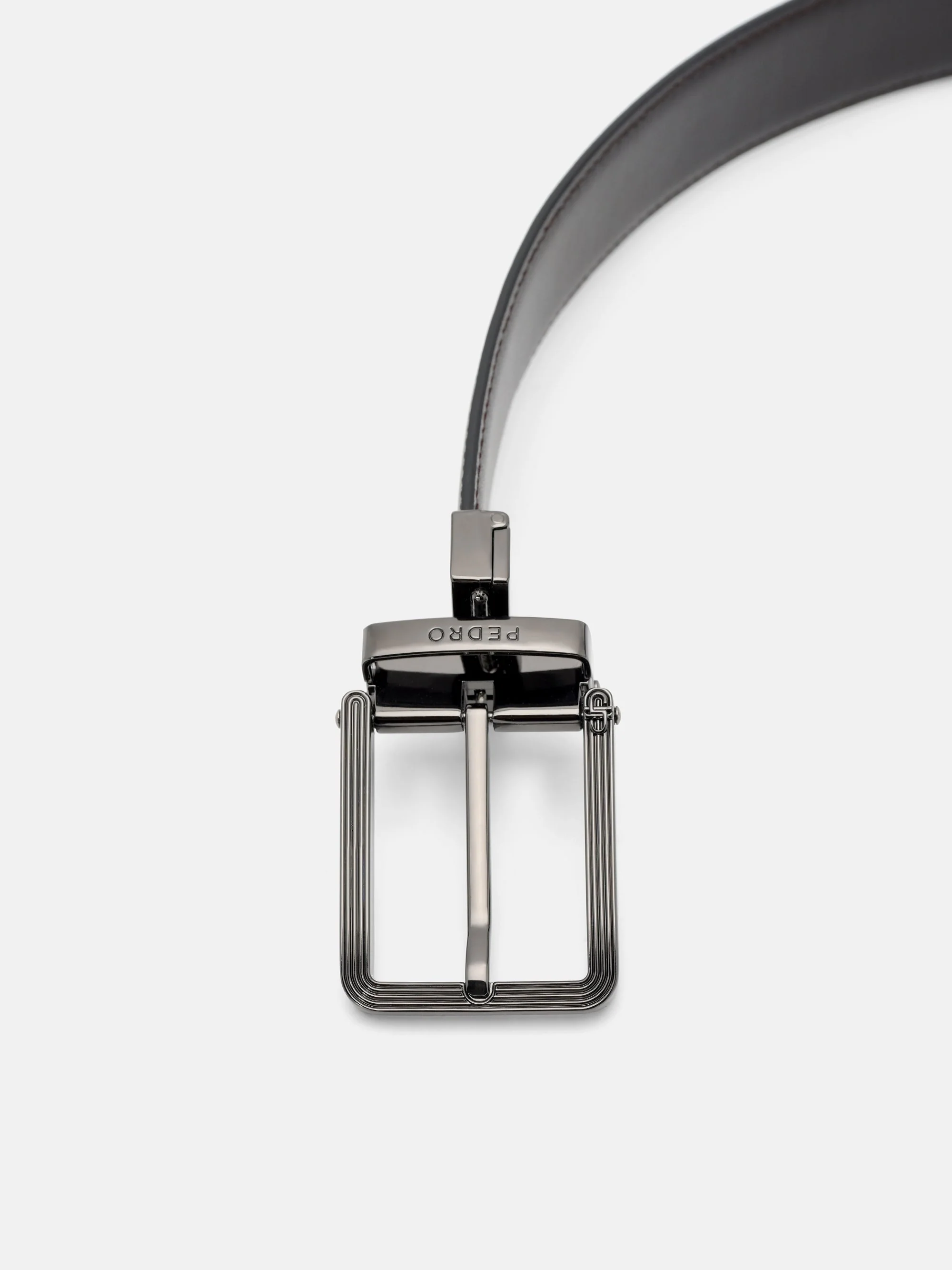 Leather Reversible Pin Belt - Image 3