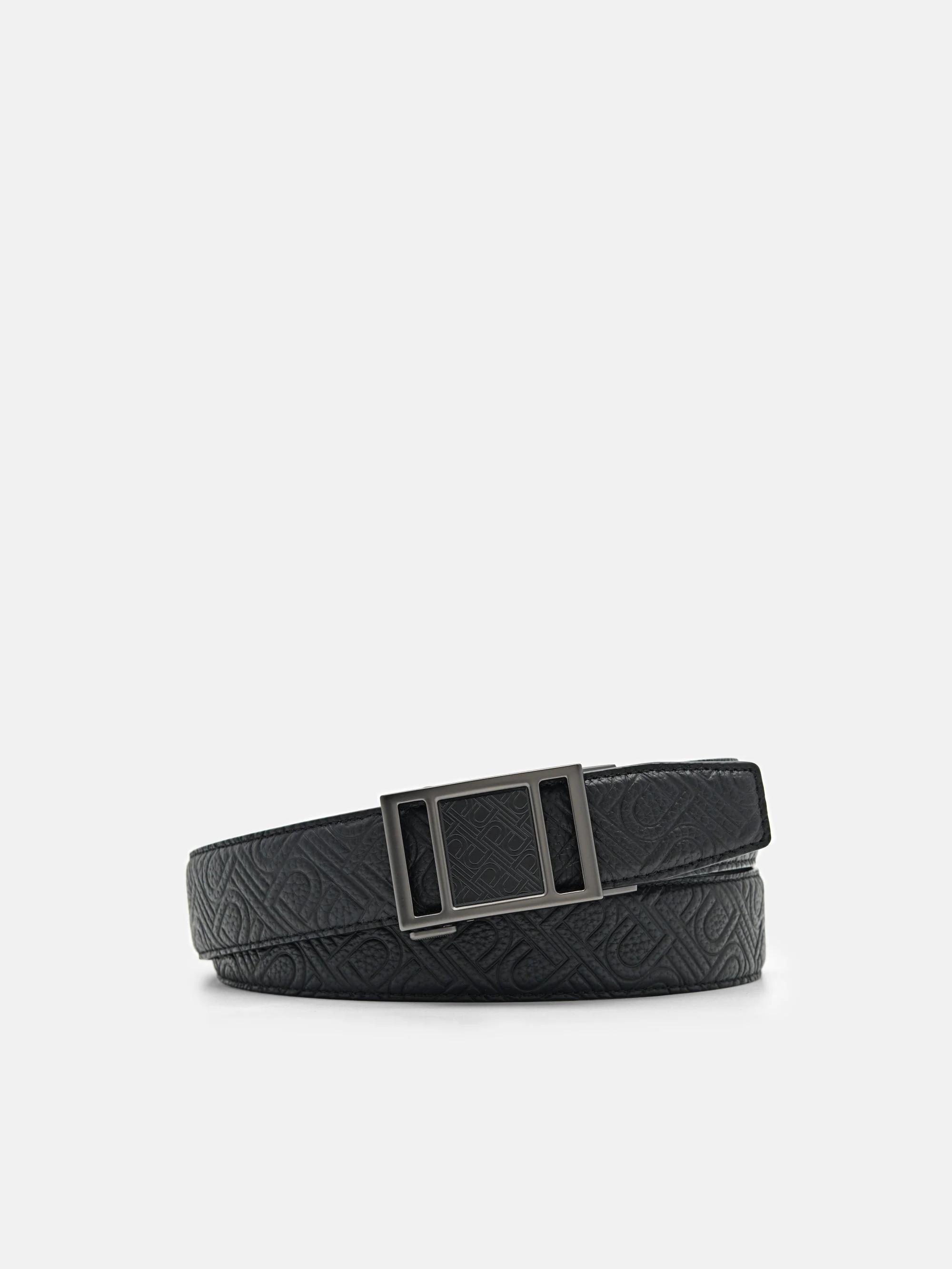 Embossed Leather Automatic Belt