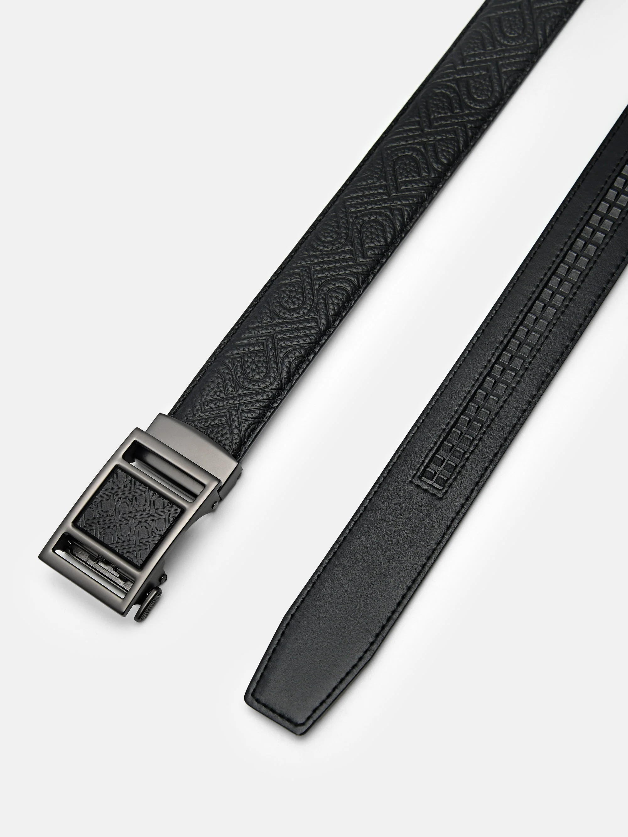 Embossed Leather Automatic Belt - Image 2