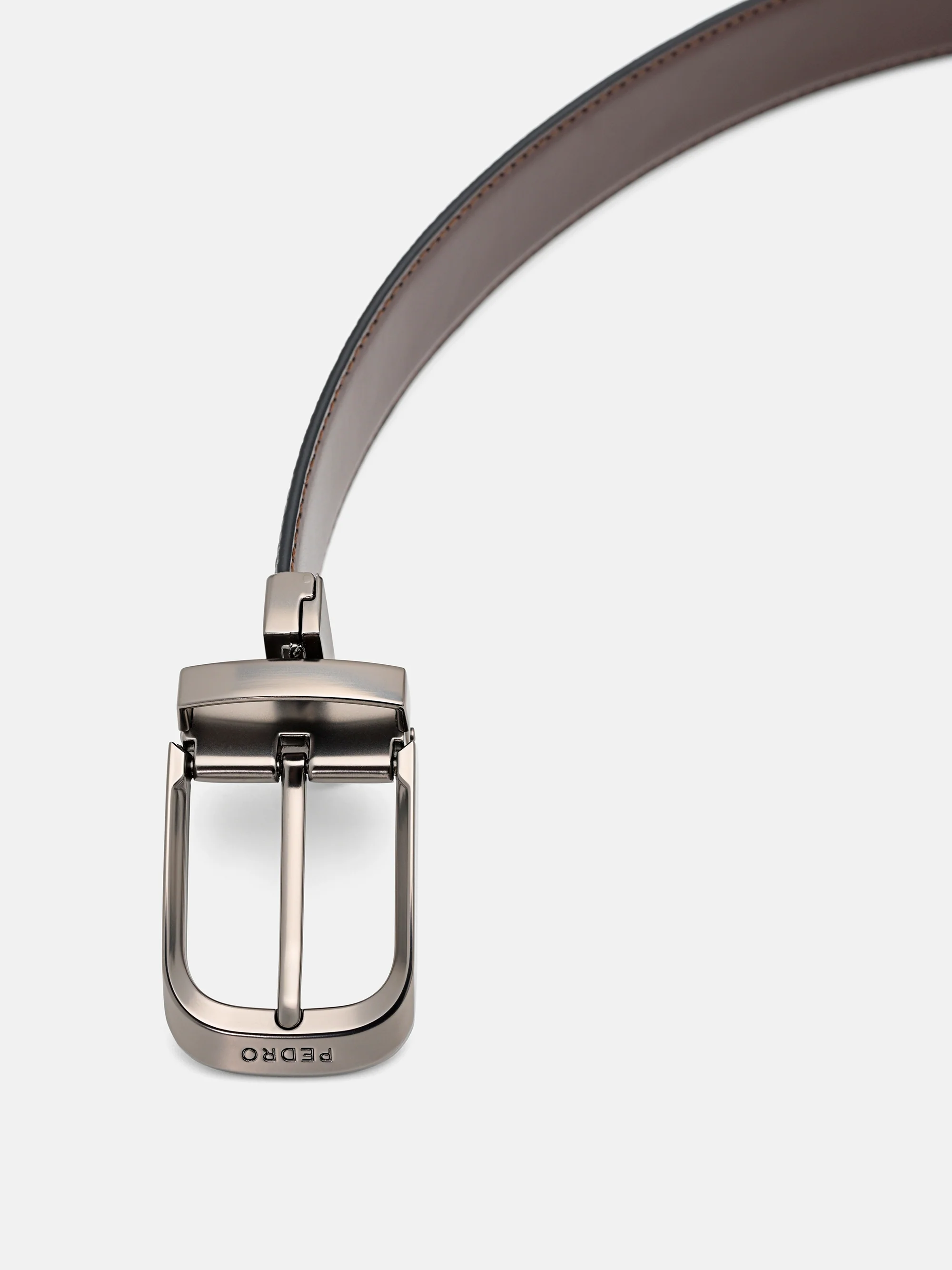 Leather Reversible Pin Belt - Image 3