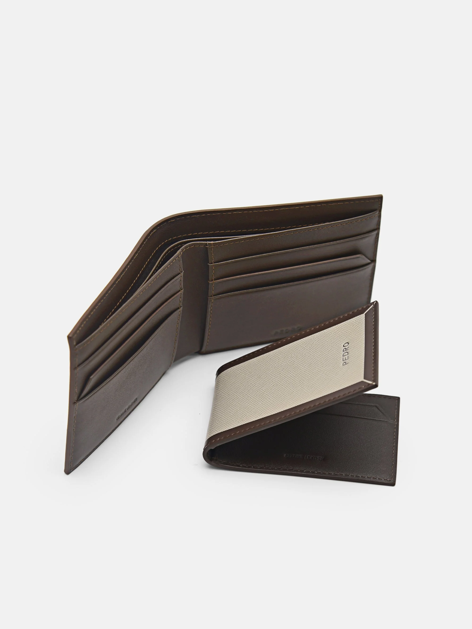 Leather Bi-Fold Wallet with Insert - Image 4