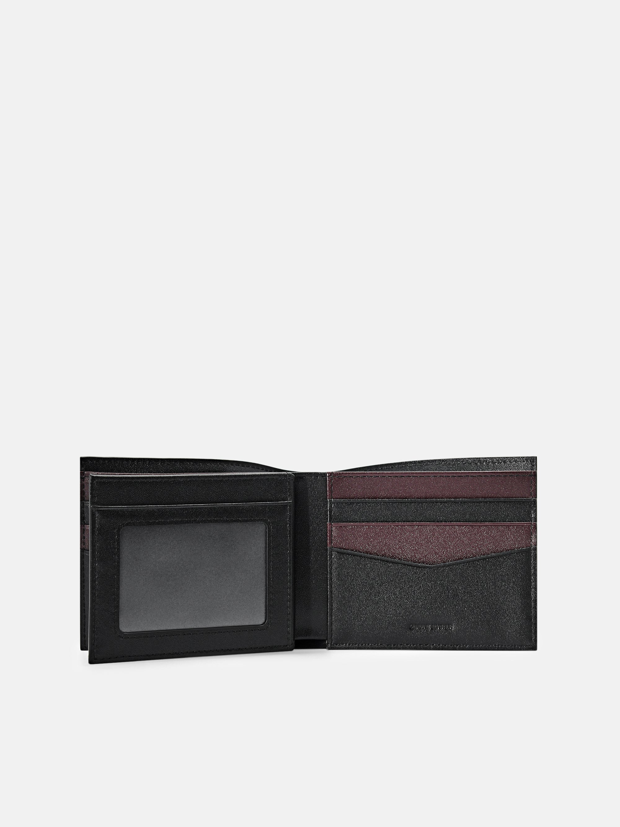 Embossed Leather Bi-Fold Flip Wallet - Image 3