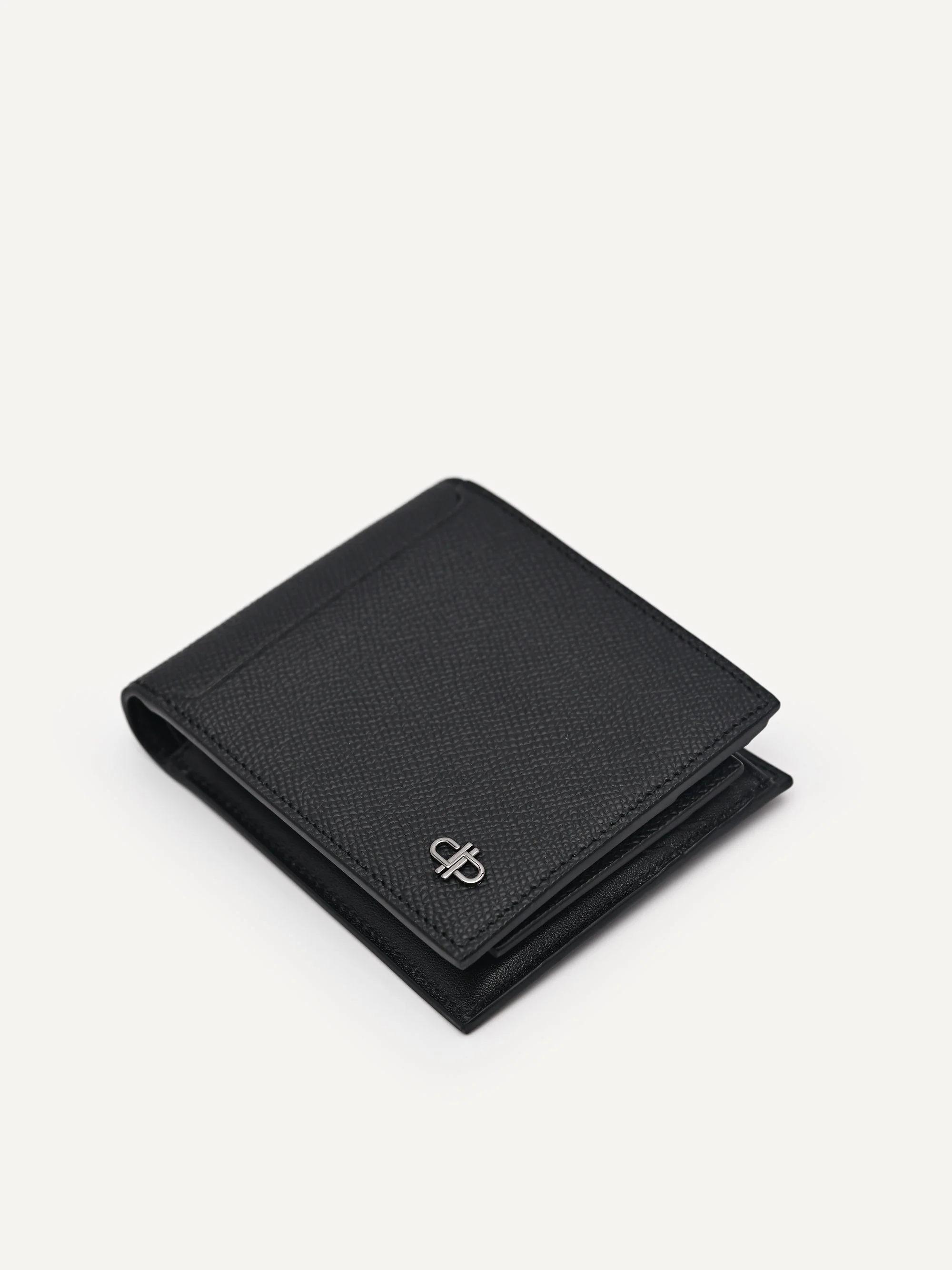 Embossed Leather Bi-Fold Wallet with Insert - Image 2