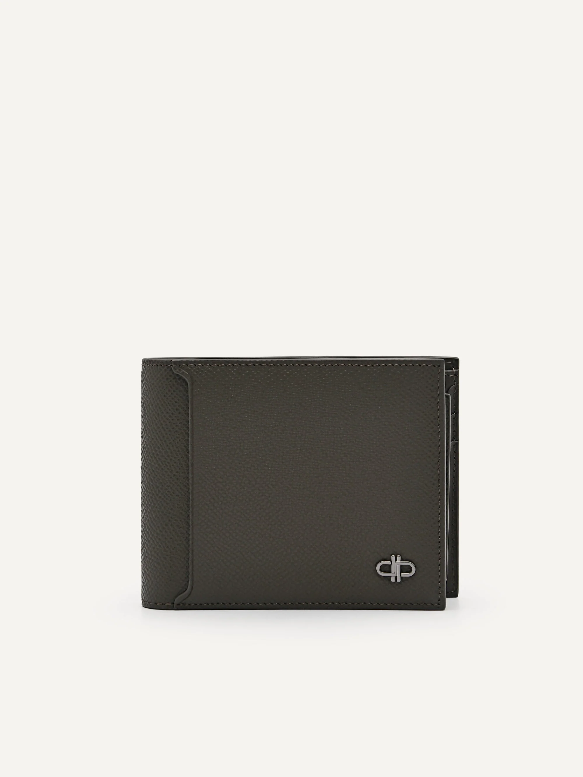 Embossed Leather Bi-Fold Wallet with Insert - Image 5