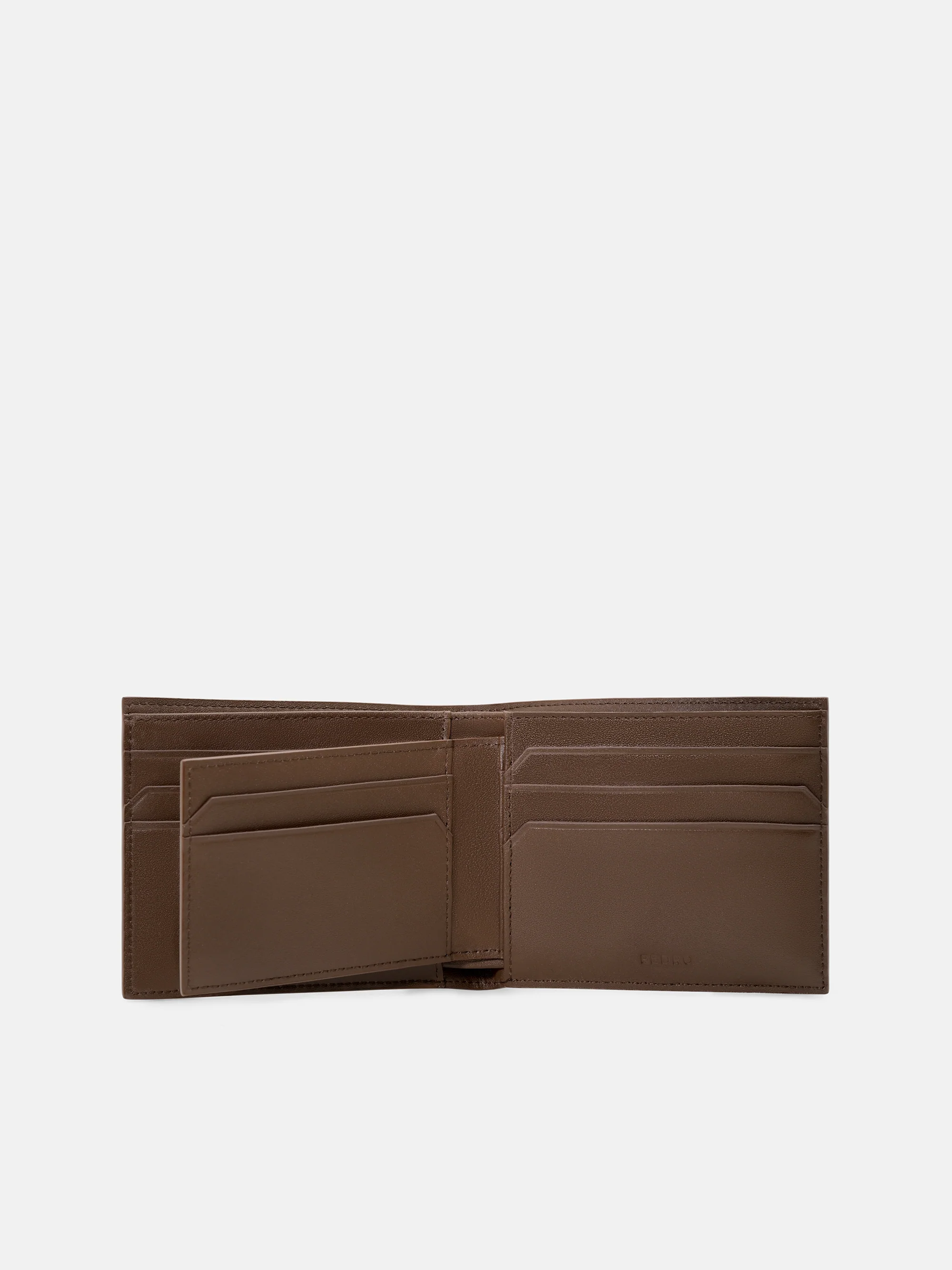 Embossed Leather Bi-Fold Wallet with Insert - Image 4