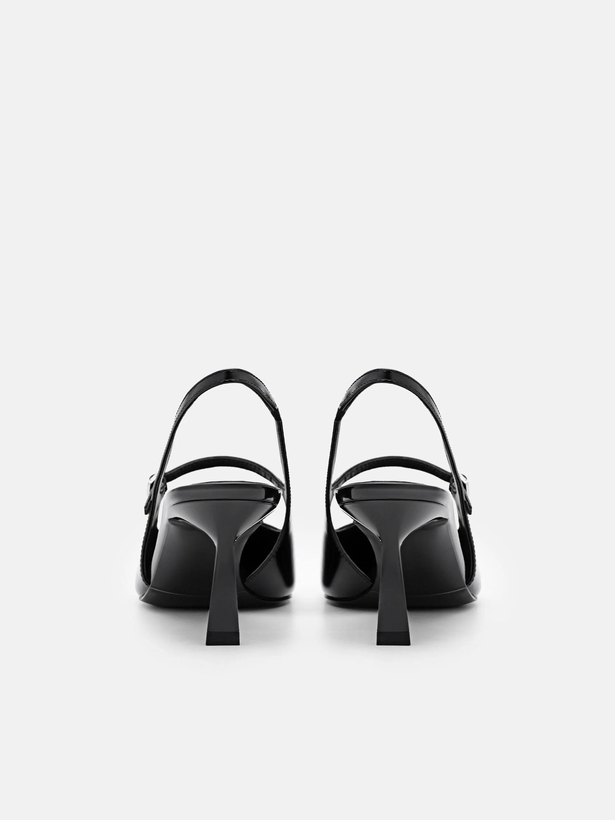Leather Slingback Heel Pumps - Image 4