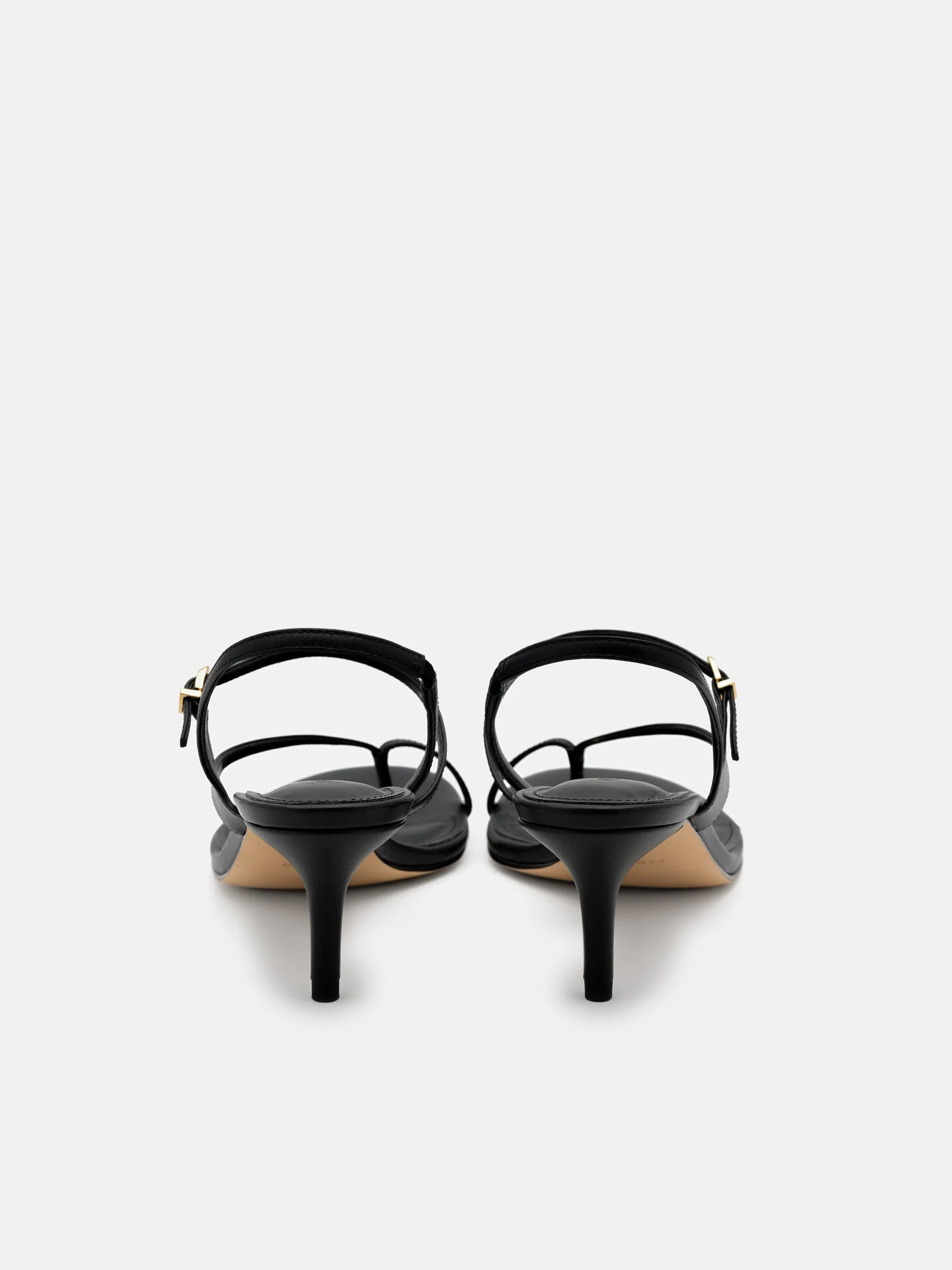 Oblique Leather Heel Sandals - Image 9