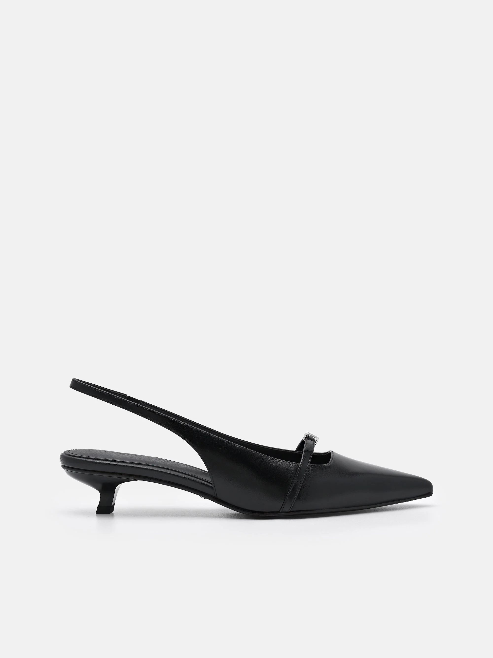 Maggie Leather Slingback Heel Pumps