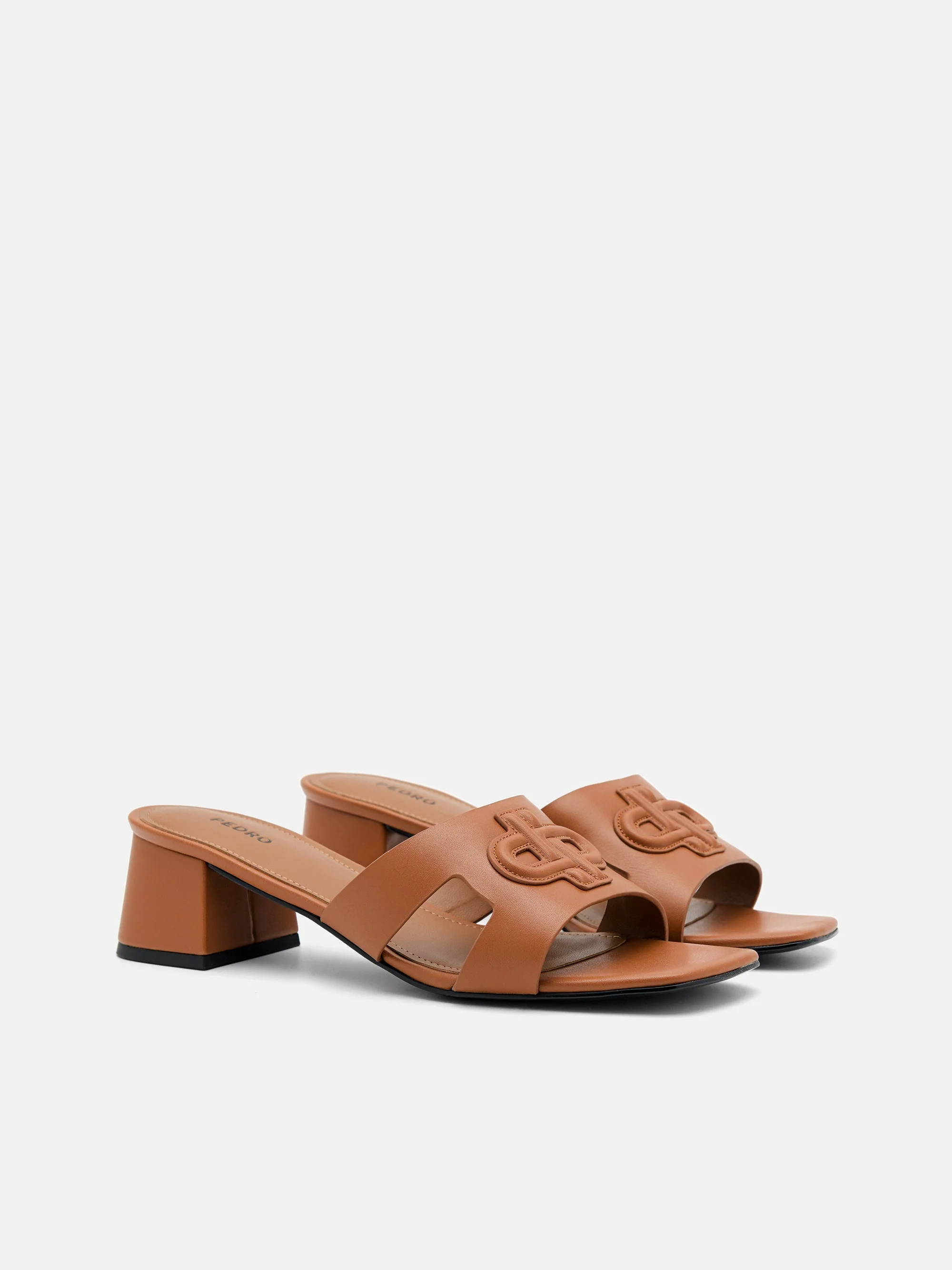 PEDRO Icon Leather Heel Sandals - Image 2