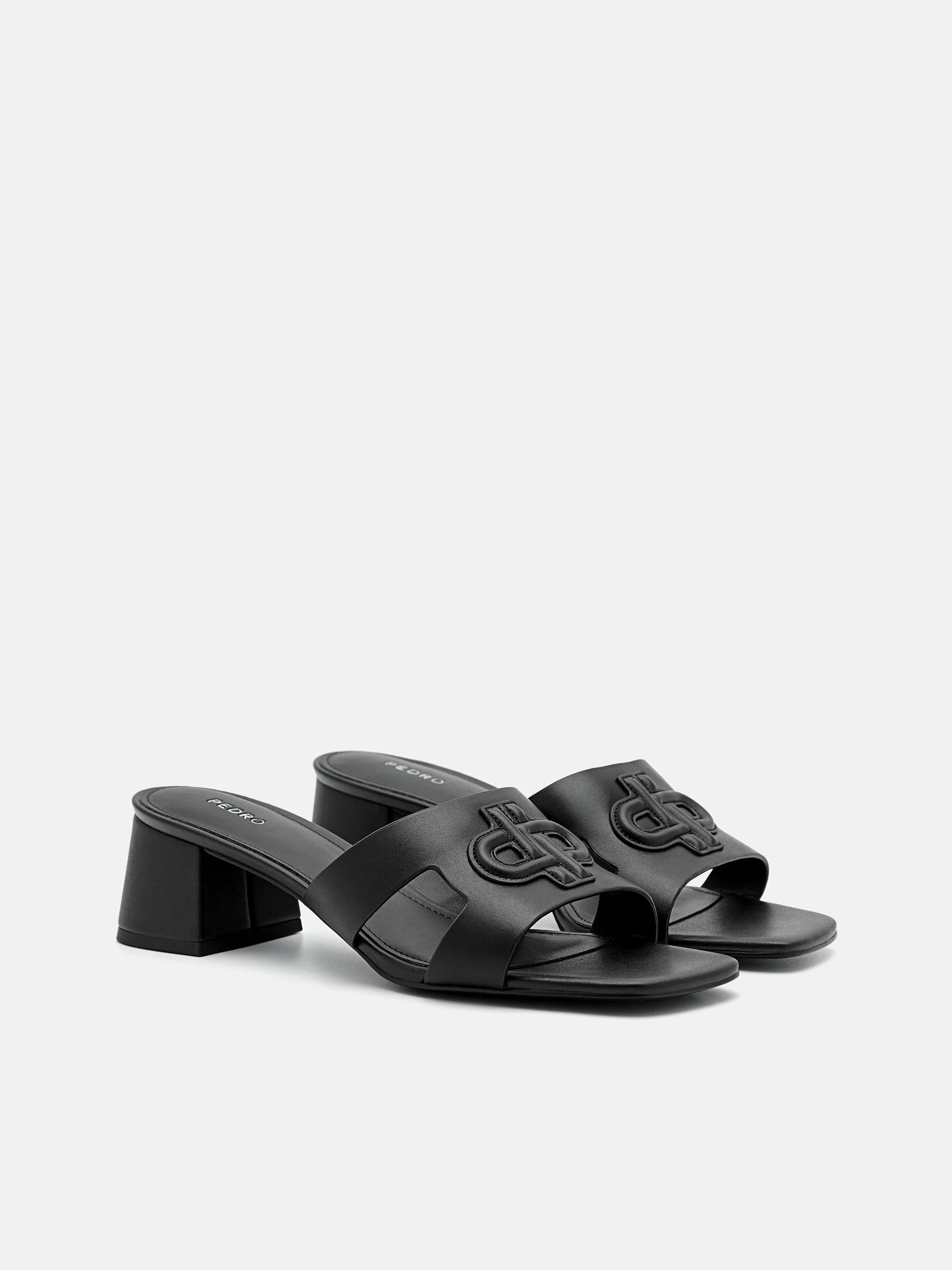 PEDRO Icon Leather Heel Sandals - Image 7