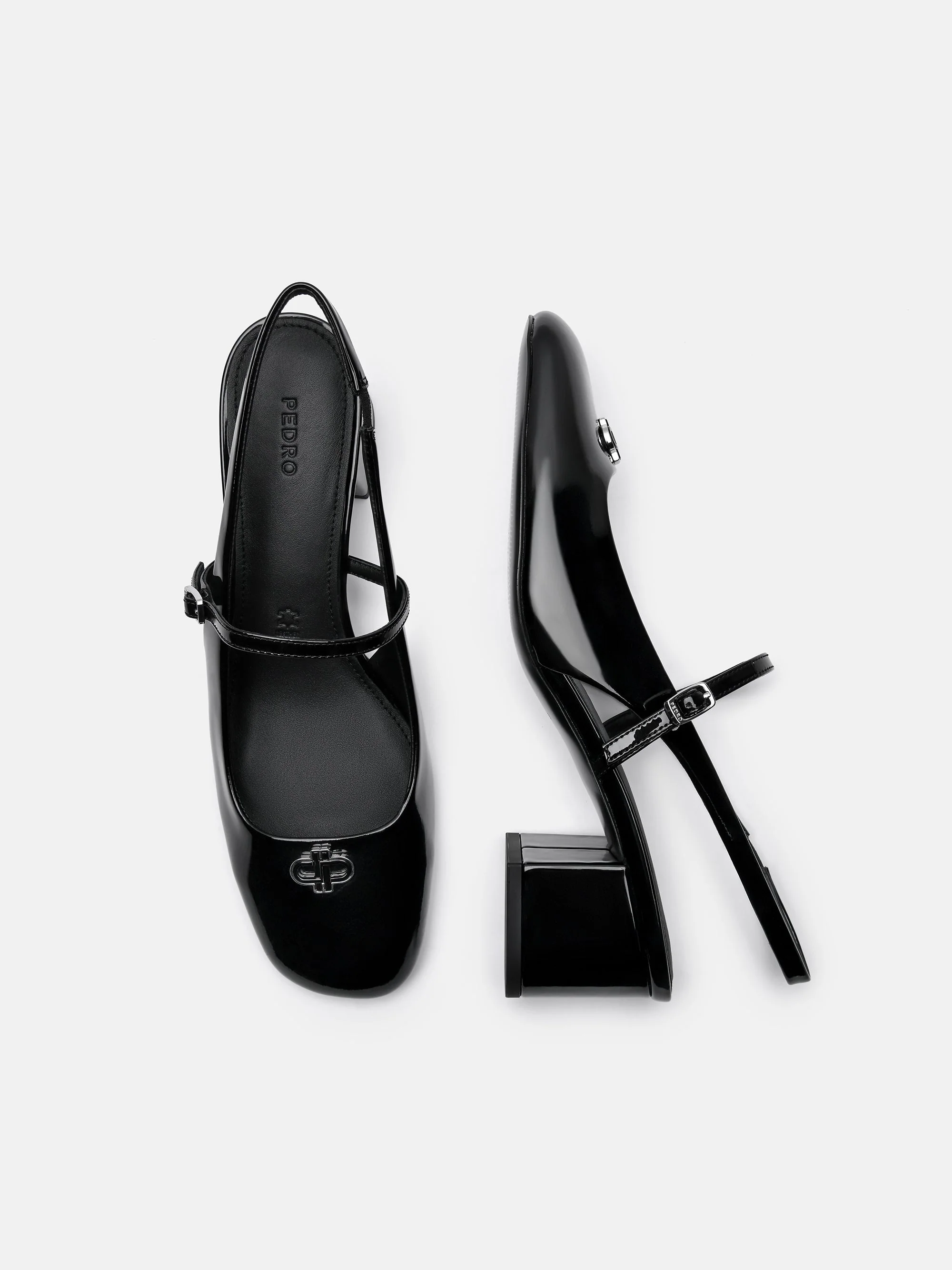 PEDRO Studio Patent Leather Slingback Pumps - Image 5