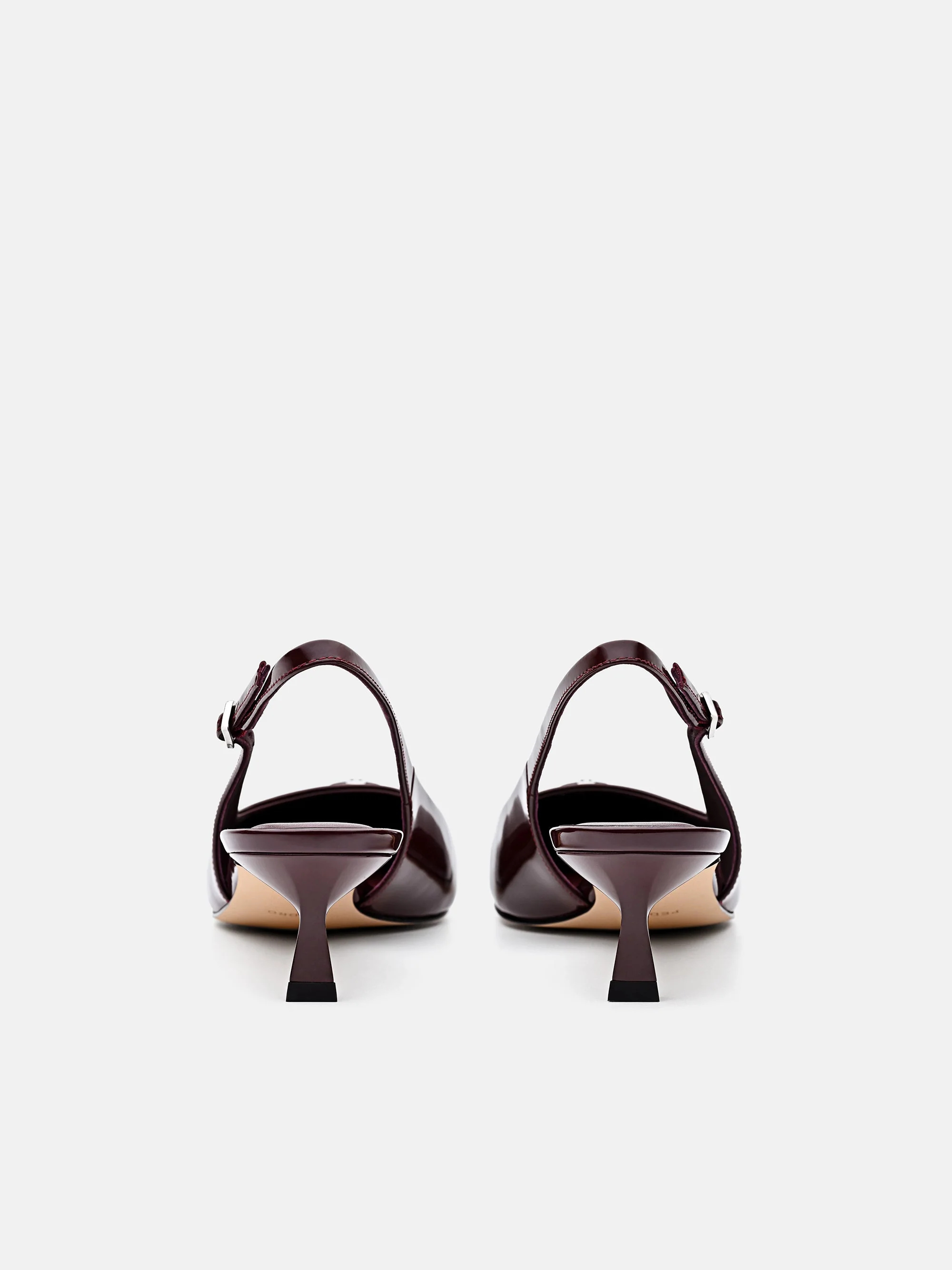 Leather Slingback Heel Pumps - Image 9