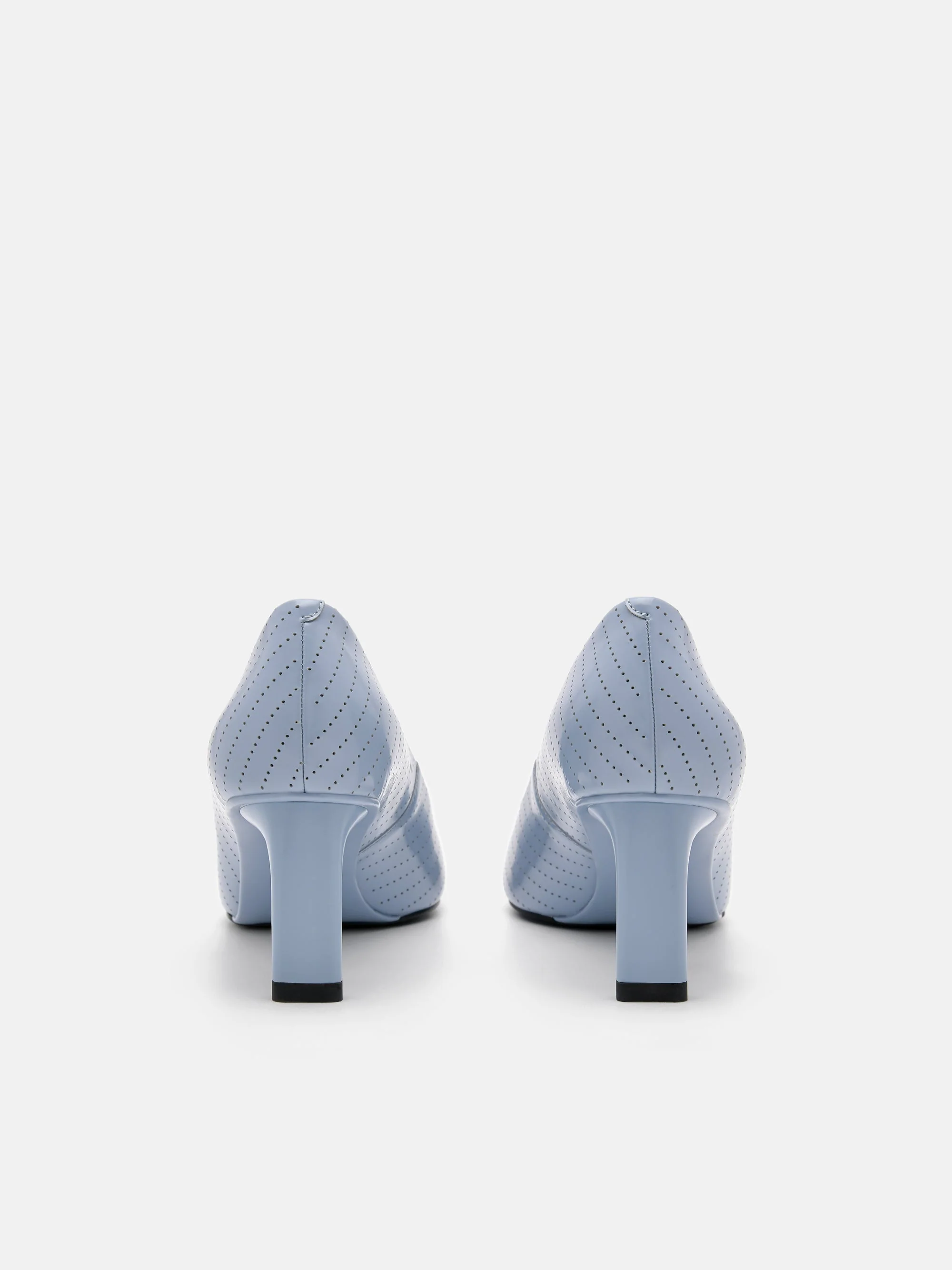 PEDRO Studio Simone Perforated Leather Heel Pumps - Image 3