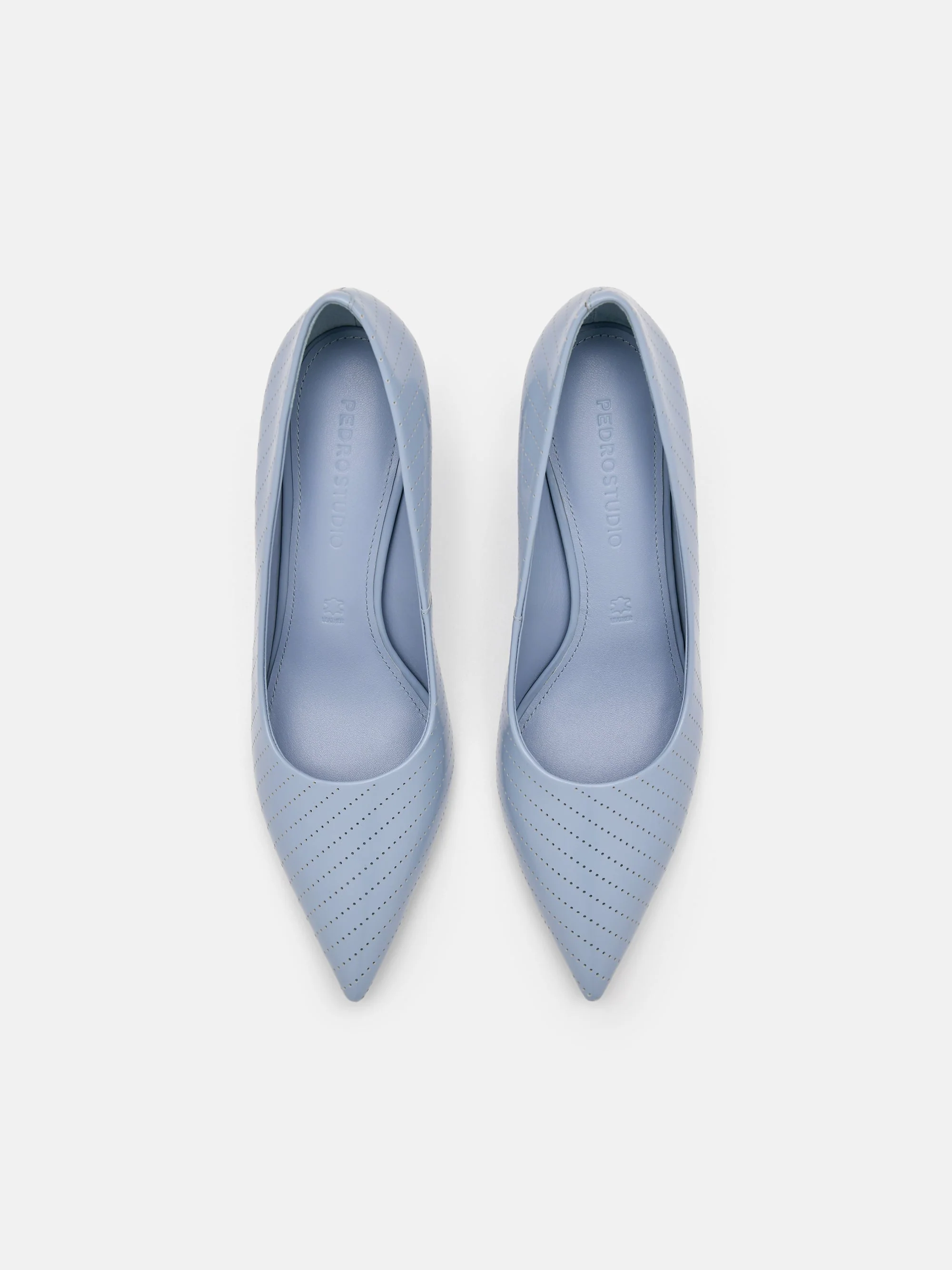 PEDRO Studio Simone Perforated Leather Heel Pumps - Image 4