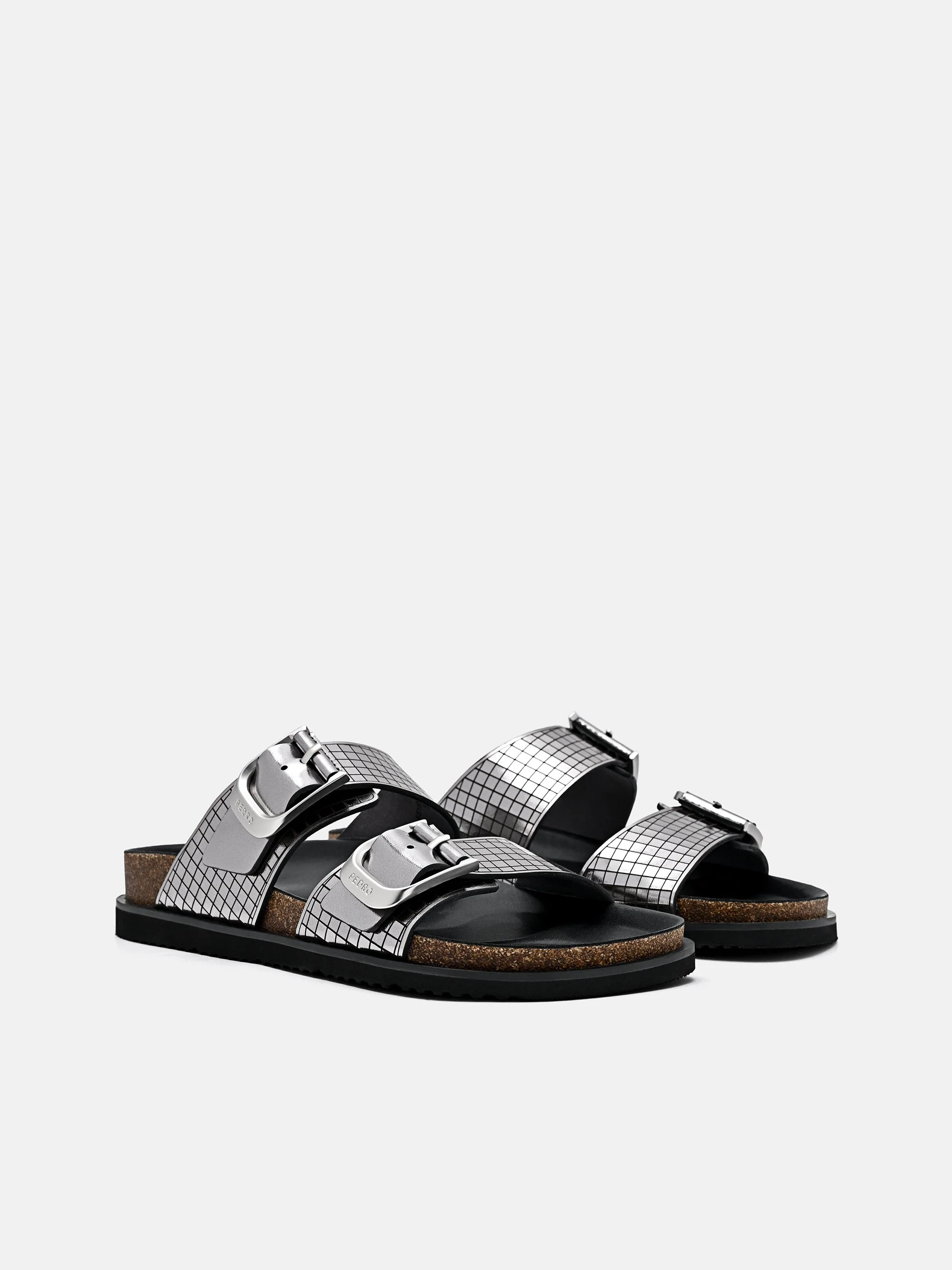 Helix Metallic Leather Sandals - Image 2