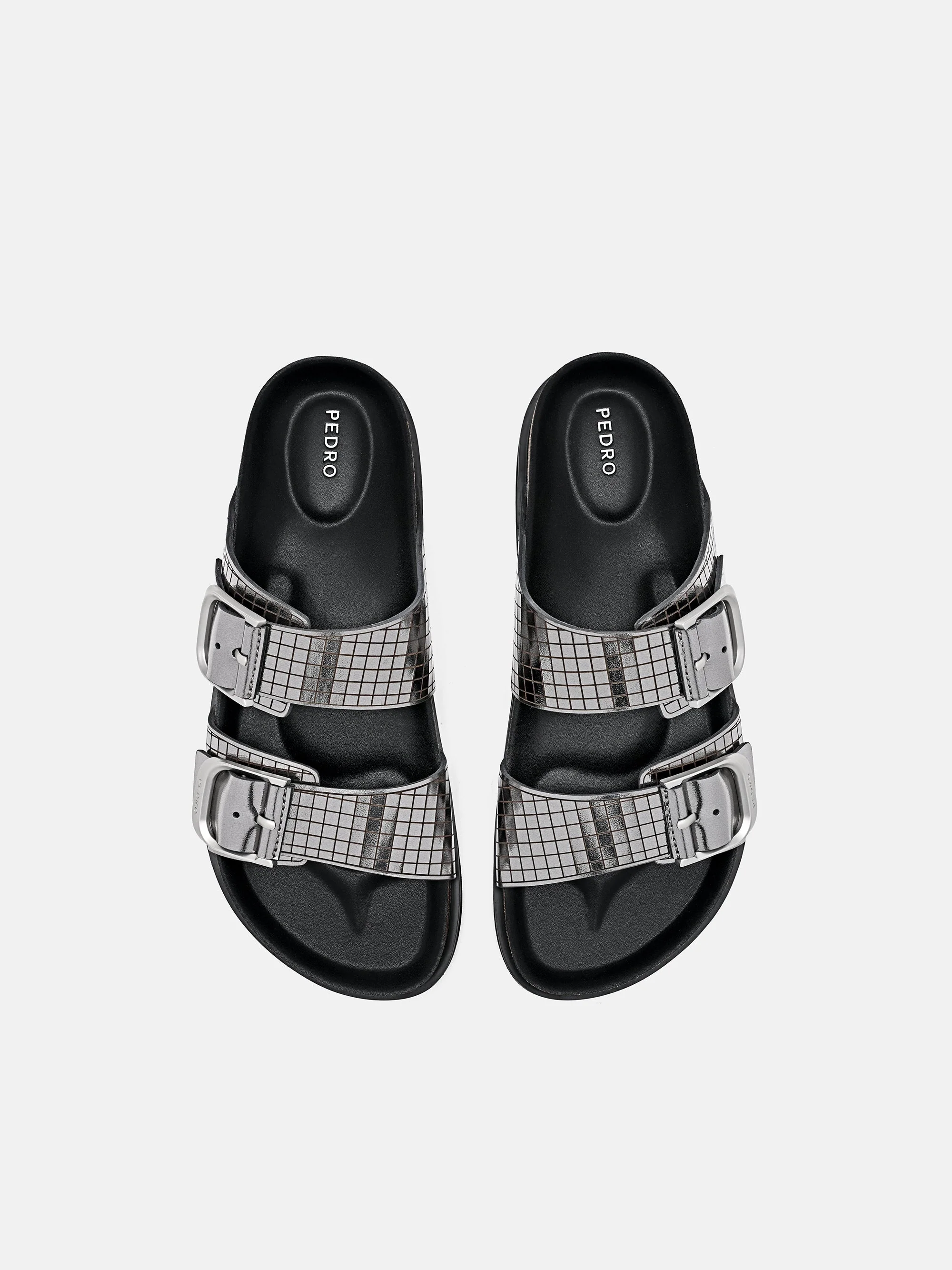 Helix Metallic Leather Sandals - Image 3