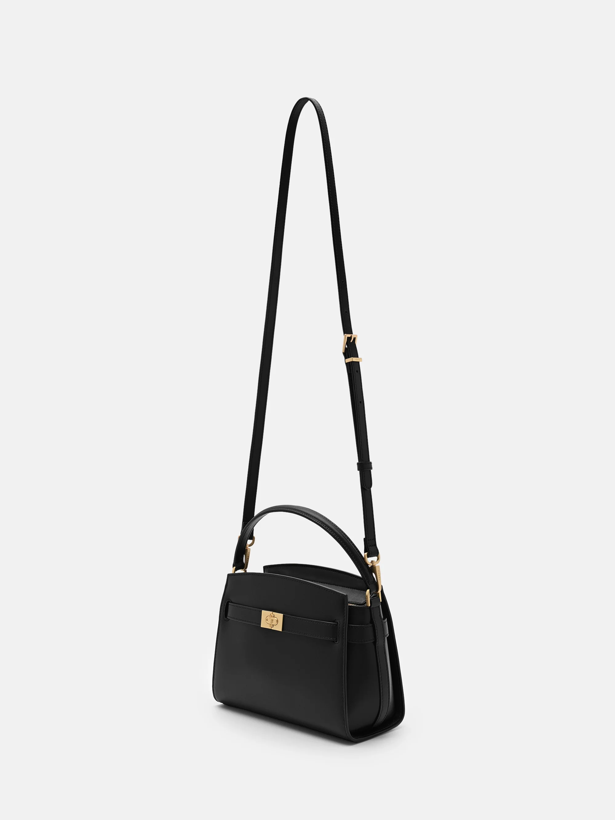 Belted Leather Handbag - Image 10