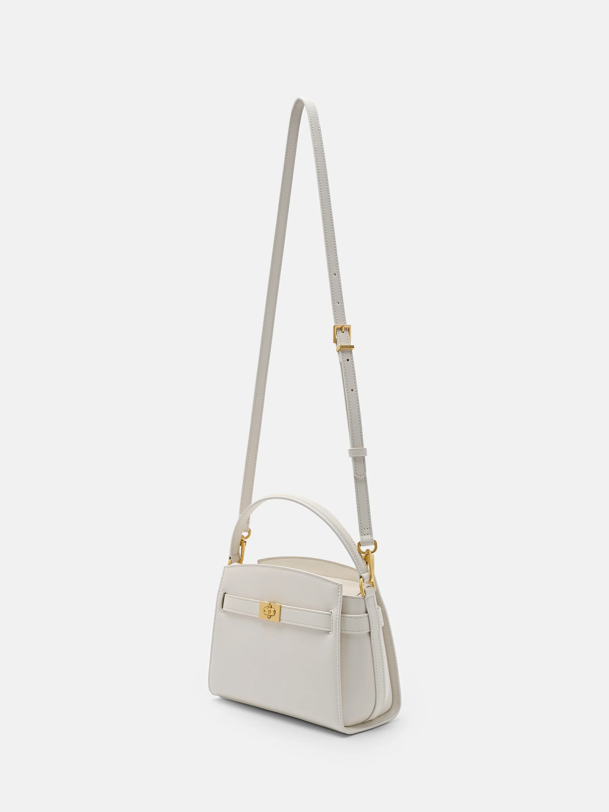 Belted Leather Handbag - Image 4