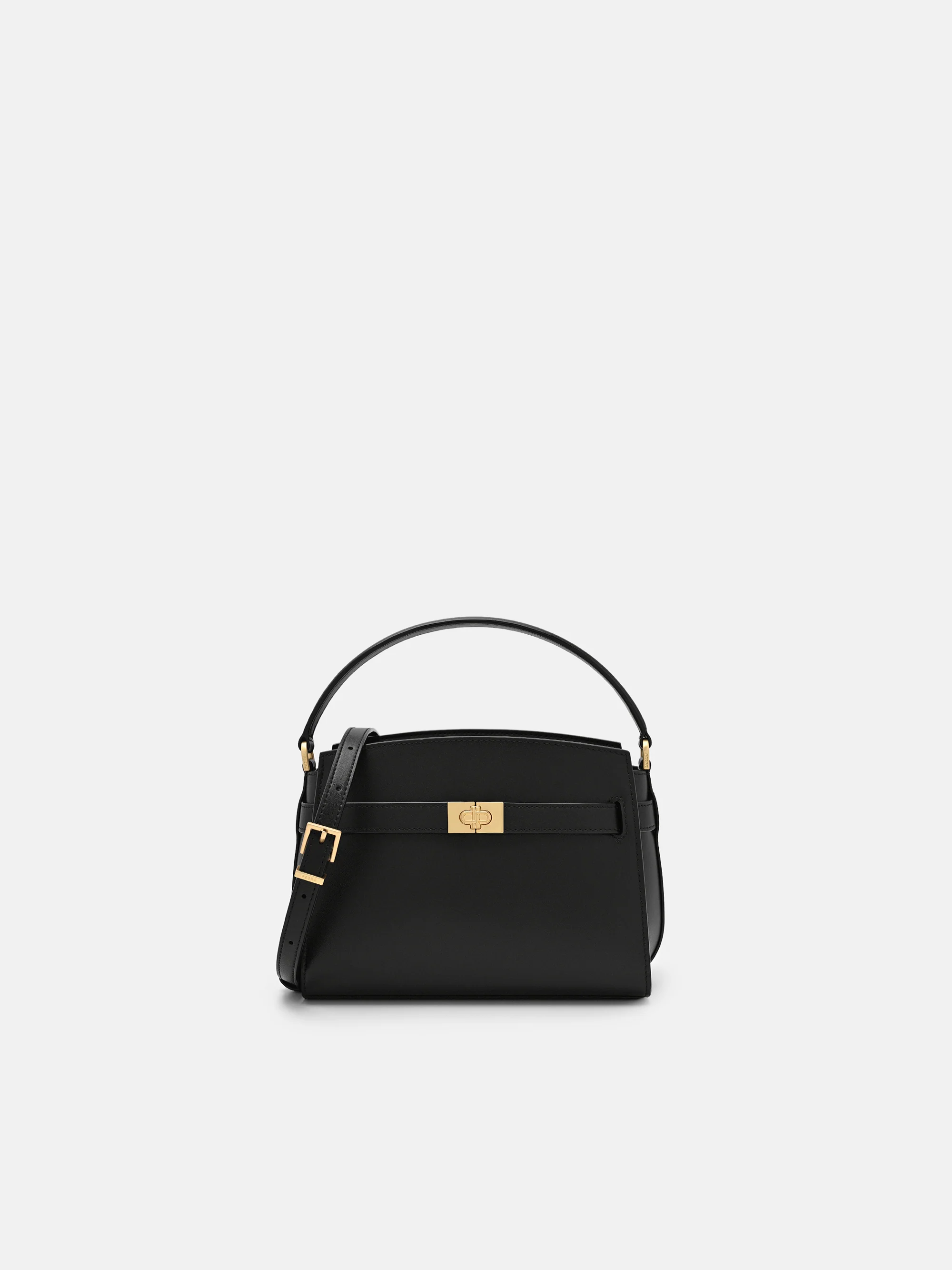 Belted Leather Handbag - Image 7